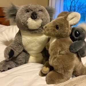 Rare RooMates Koala Large Puppet and Australian Windmill Kangaroo Stuffed Toy